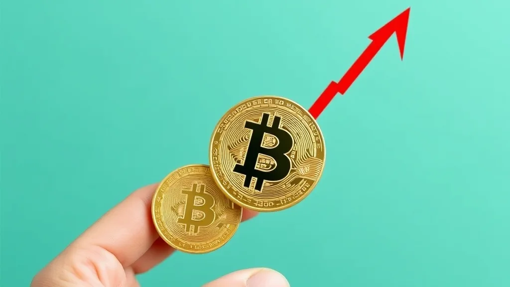 Biểu đồ nến đơn giản thể hiện xu hướng tăng giá nhẹ của Bitcoin trong một ngày, không có chữ hoặc nhãn.