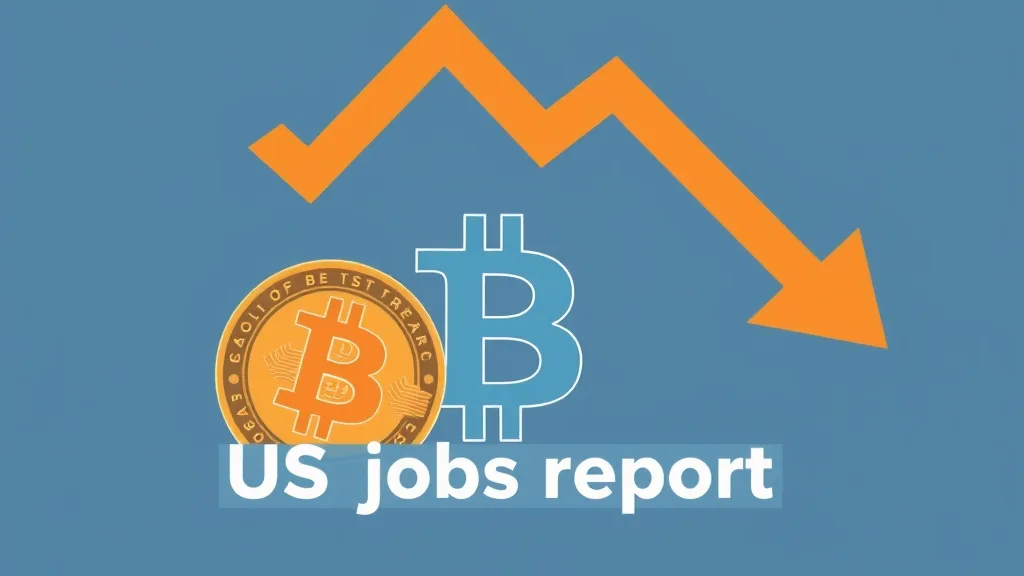 Hình ảnh minh họa về Bitcoin giảm giá do báo cáo việc làm Mỹ
