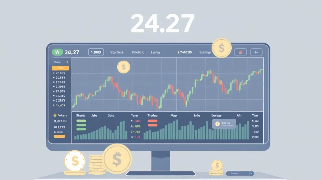 Hình minh họa sàn giao dịch cổ phiếu token hóa hoạt động 24/7